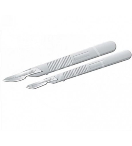 Mango de bisturí quirúrgico # 4 + 100 cuchillas de bisturí # 20 ENT  instrumentos dentales